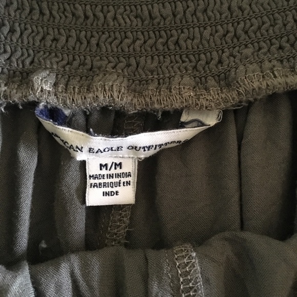 Olive green flowy shorts - Picture 3 of 4